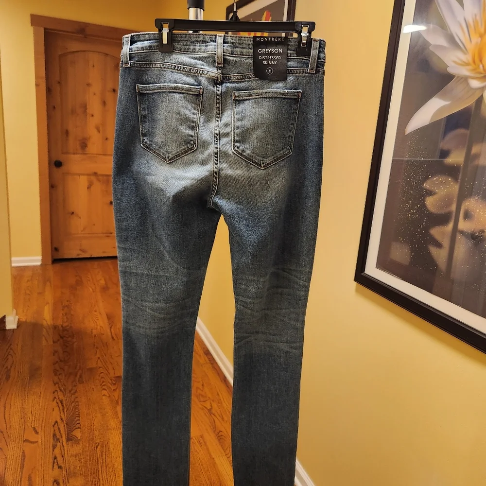 Monfrere Greysone Distressed Skinny Jean 👖 New